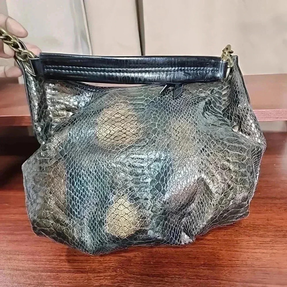 Simply Vera Vera Wang y2k Snakeskin chain strap shoulder bag. Brand New - Picture 12 of 12